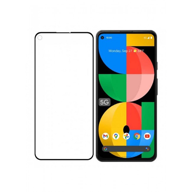 MARGOUN Ultimate 3D Tempered Glass Screen Protector for Google Pixel 5a 5G Clear/Black