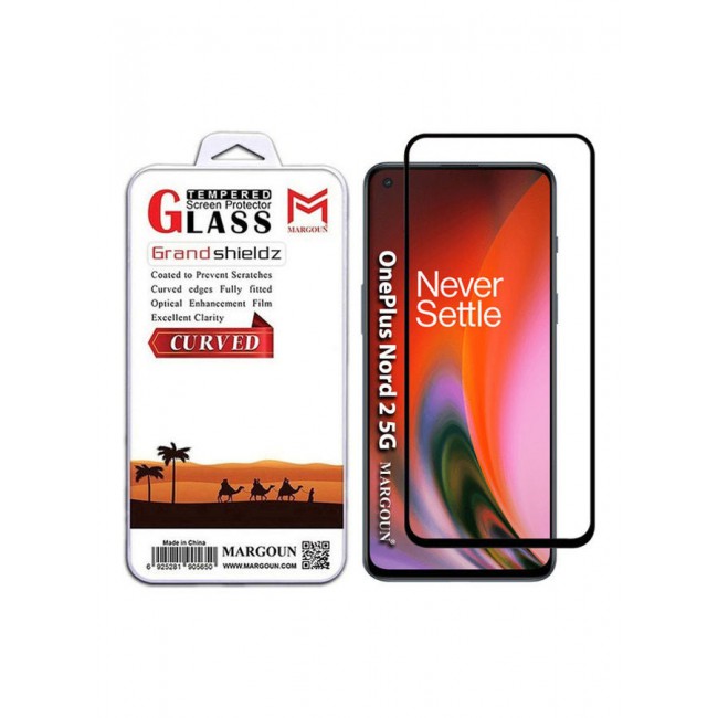 MARGOUN Grand Shieldz 3D Tempered Glass Screen Protector for OnePlus Nord 2 5G (6.43 inch) 2021 Clear/Black