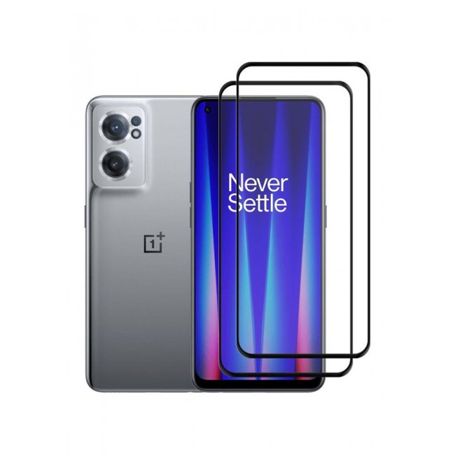 MARGOUN Pack of 2 Premium Screen Protector For OnePlus Nord CE 2 (2022) 5G Clear/Black