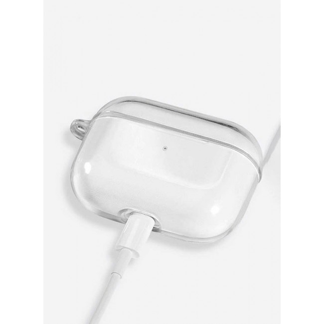 MARGOUN Shockproof Case Transparent TPU Cover With Keychain For Apple AirPods 3 (3rd Generation) Clear
