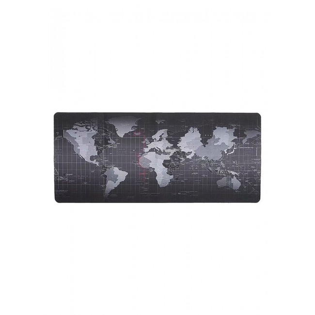 MARGOUN World Map Mouse Pad Large Gaming Mouse Pad Non-Slip Rubber Waterproof Desktop Mat Suitable for Keyboard Computer Laptop Gamers 70x30cm Grey/Black
