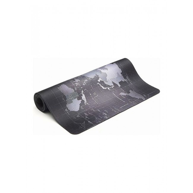 MARGOUN World Map Mouse Pad Large Gaming Mouse Pad Non-Slip Rubber Waterproof Desktop Mat Suitable for Keyboard Computer Laptop Gamers 70x30cm Grey/Black
