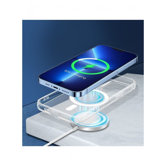 MARGOUN iPhone 14 Plus Case with Magsafe Magnetic Wireless Charging Compatible Transparent Cover Clear