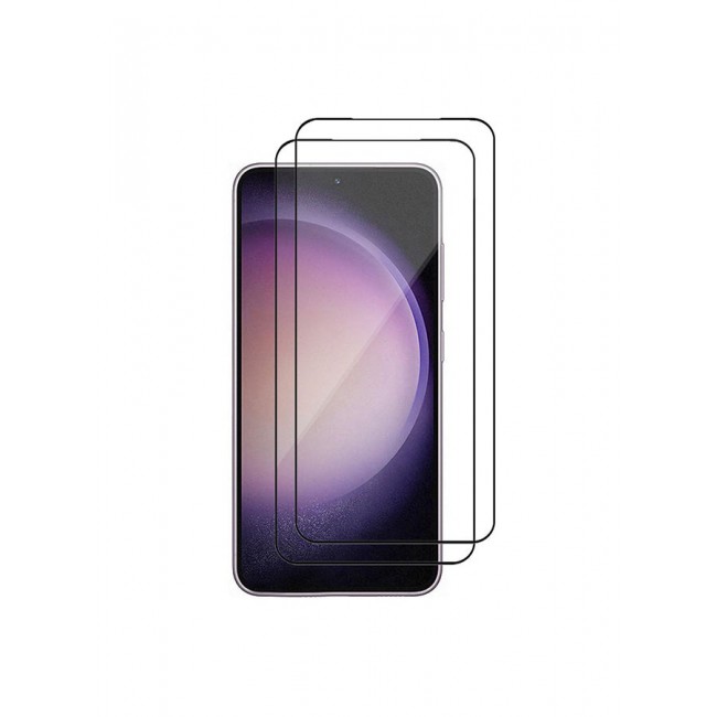 MARGOUN 2Pack for Samsung Galaxy S23 Plus Screen Protector Tempered Glass 9H Anti-Scratch Shatterproof HD Edge to Edge Full Coverage Film 6.6 inch Clear/Black