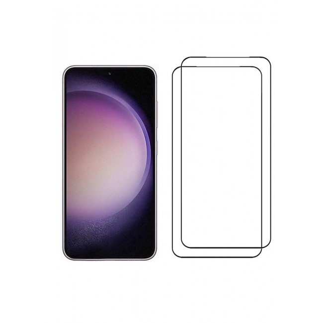 MARGOUN 2Pack for Samsung Galaxy S23 Plus Screen Protector Tempered Glass 9H Anti-Scratch Shatterproof HD Edge to Edge Full Coverage Film 6.6 inch Clear/Black