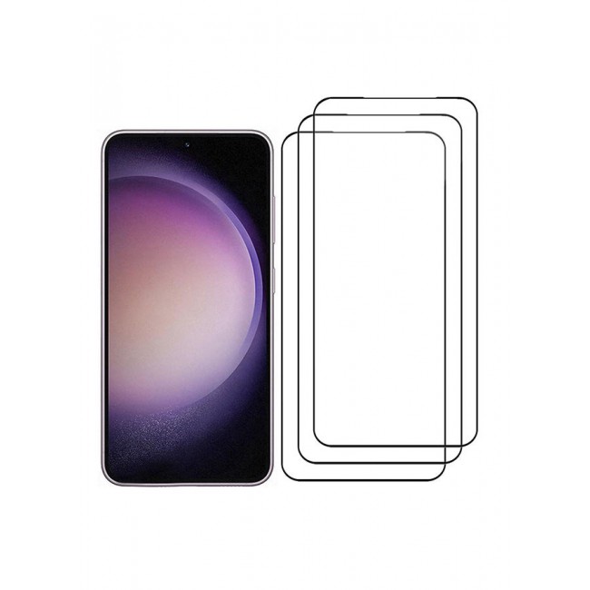 MARGOUN 3Pack for Samsung Galaxy S23 Plus Screen Protector Tempered Glass 9H Anti-Scratch Shatterproof HD Edge to Edge Full Coverage Film 6.6 inch Clear/Black