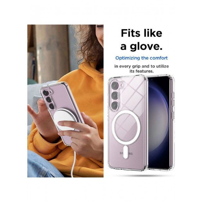 MARGOUN Clear Magnetic Case Compatible with MagSafe Wireless Charging Transparent Slim Cover for Samsung Galaxy S23 Clear
