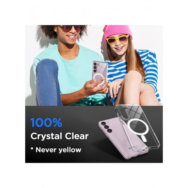 MARGOUN Clear Magnetic Case Compatible with MagSafe Wireless Charging Transparent Slim Cover for Samsung Galaxy S23 Clear