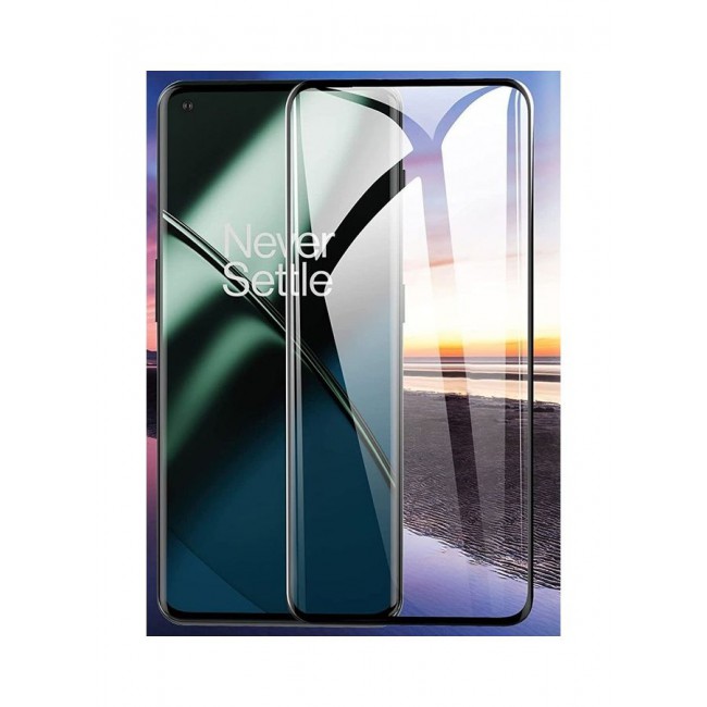 MARGOUN 2Pack for OnePlus 11 Screen Protector Tempered Glass 9H Anti-Scratch Shatterproof HD Curved Edge to Edge Full Coverage Film 6.7 inch Clear/Black