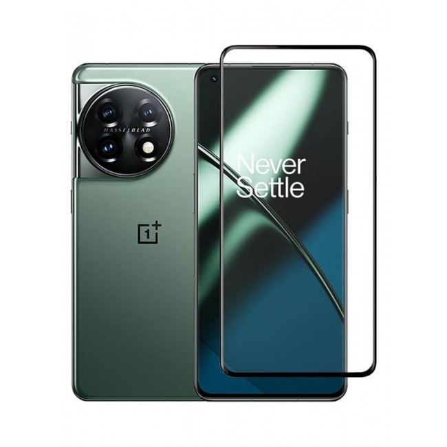MARGOUN OnePlus 11 Screen Protector Tempered Glass 9H Anti-Scratch Shatterproof HD Curved Edge to Edge Full Coverage Film 6.7 inch Clear/Black