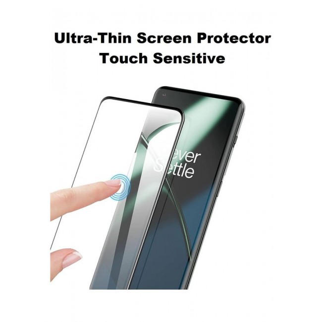 MARGOUN OnePlus 11 Screen Protector Tempered Glass 9H Anti-Scratch Shatterproof HD Curved Edge to Edge Full Coverage Film 6.7 inch Clear/Black