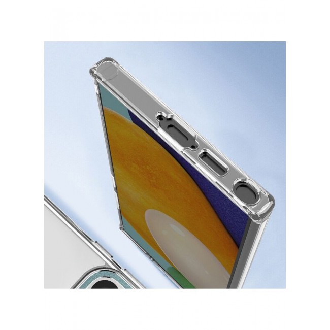 MARGOUN Samsung Galaxy S23 Clear Case Shockproof Slim Anti-Yellow Hybid Hard PC+ TPU Cover Metal Camera Lens Frame Clear/Green