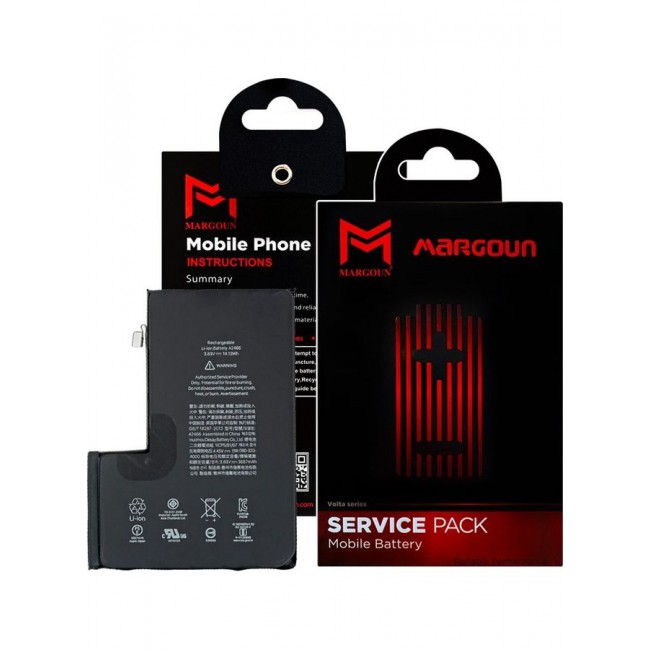 MARGOUN 3687 mAh iPhone 12 Pro Max Battery Rechargeable Internal Replacement Battery Multicolor
