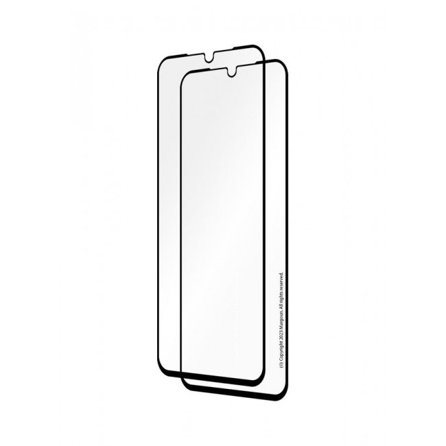 MARGOUN 2 Pack Screen Protector for Samsung Galaxy A34 5G Full Coverage Screen Glass 9H Hardness Anti Fingerprint Scratch CLEAR