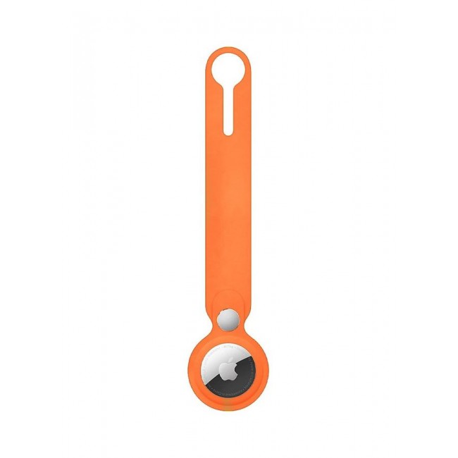 MARGOUN Airtag Case With Key Ring And Rubber Anti Drop Keychain Device Orange