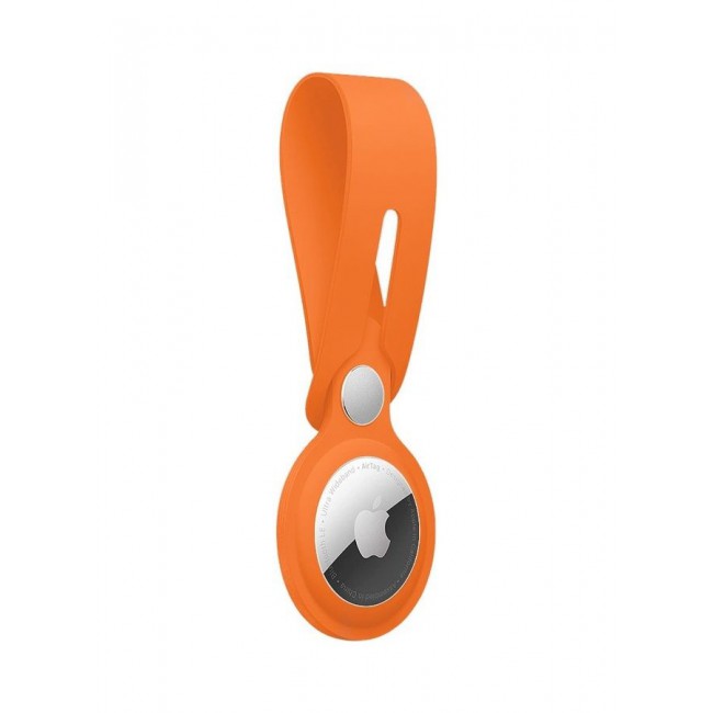 MARGOUN Airtag Case With Key Ring And Rubber Anti Drop Keychain Device Orange