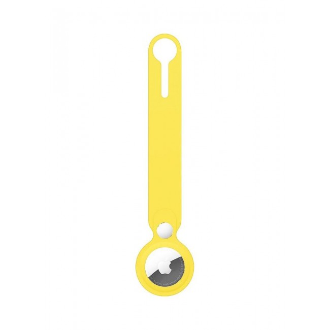 MARGOUN Airtag Case With Key Ring And Rubber Anti Drop Keychain Device Yellow