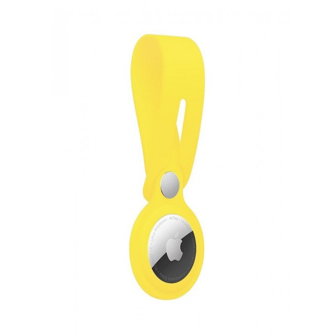MARGOUN Airtag Case With Key Ring And Rubber Anti Drop Keychain Device Yellow