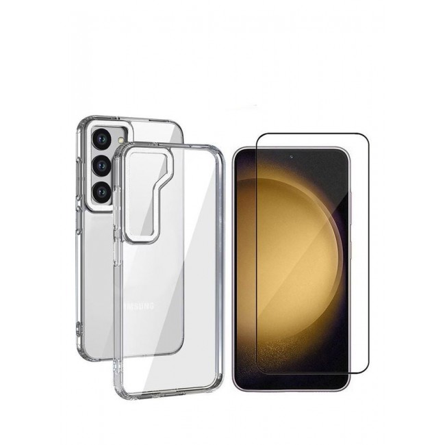 MARGOUN Pack Of 2 Samsung Galaxy S23 Plus Case With Screen Protector White Edge Clear