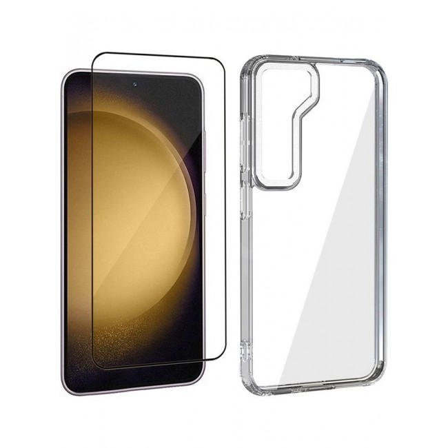 MARGOUN Pack Of 2 Samsung Galaxy S23 Plus Case With Screen Protector White Edge Clear
