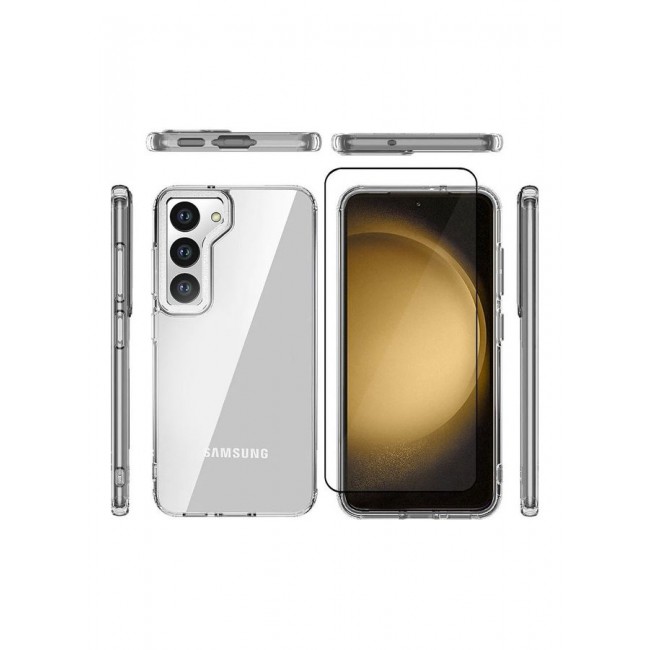 MARGOUN Pack Of 2 Samsung Galaxy S23 Plus Case With Screen Protector White Edge Clear