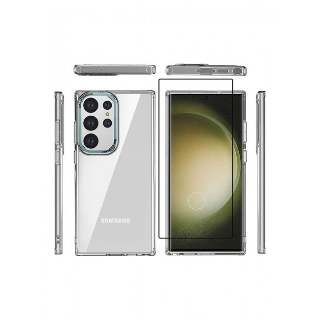 MARGOUN 2 Pack For Samsung Galaxy S23 Ultra Case With Screen Protector Clear