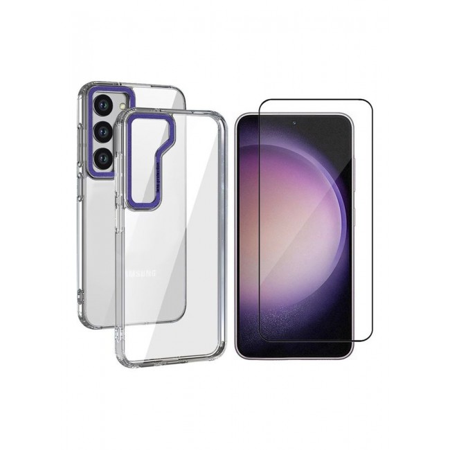 MARGOUN 2 Pack For Samsung Galaxy S23 Clear Case With Screen Protector Clear