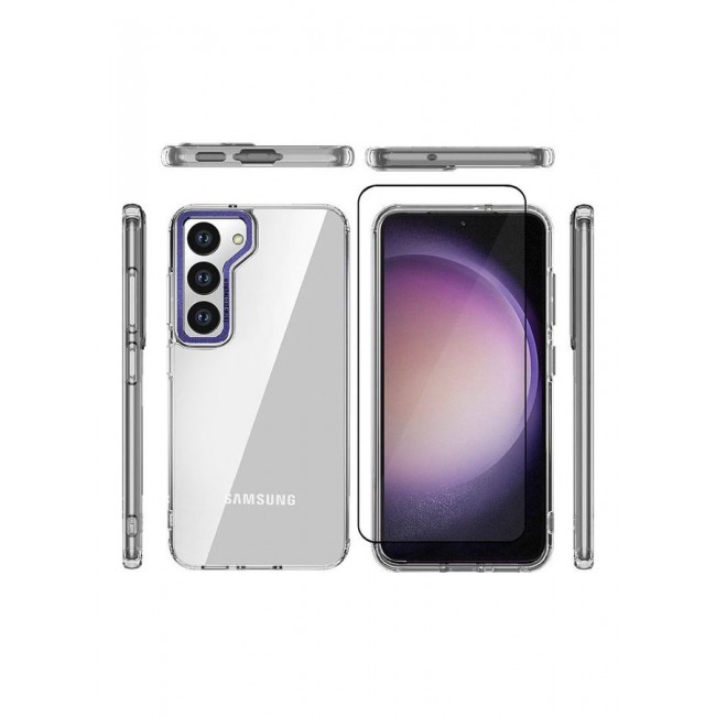 MARGOUN 2 Pack For Samsung Galaxy S23 Clear Case With Screen Protector Clear