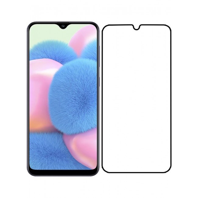 MARGOUN Samsung Galaxy A30s Screen Protector 3D Tempered Glass Full Glue Back Black Edge