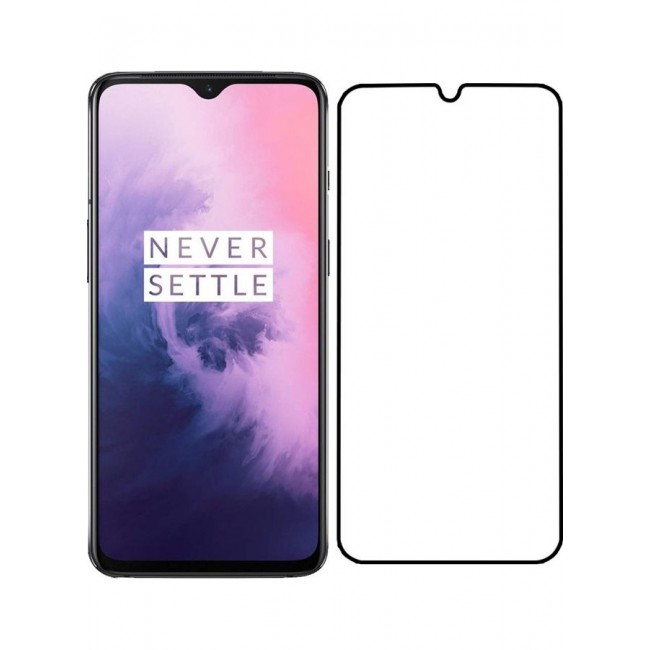 MARGOUN OnePlus 7 Screen Protector 3D Tempered Glass Full Glue Back Black Edge