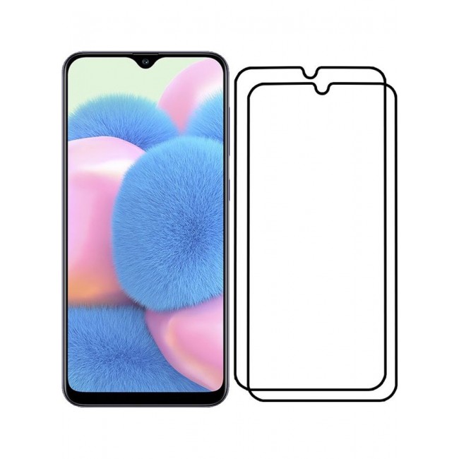 MARGOUN 2 Pack For Samsung Galaxy A30s Screen Protector 3D Tempered Glass Full Glue Back Clear