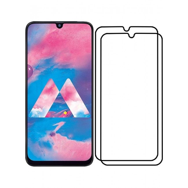 MARGOUN 2 Pack For Samsung Galaxy A30 Screen Protector 3D Tempered Glass Full Glue Back Clear