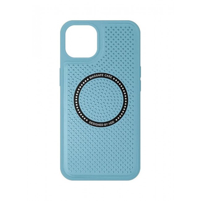 MARGOUN iPhone 12 Pro Max Leather Case MagSafe HDD Back Cover Sky Blue