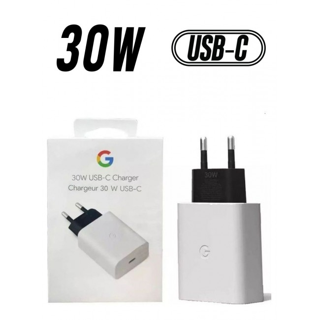 Google 30W USB C Fast 2 Pins Charger White