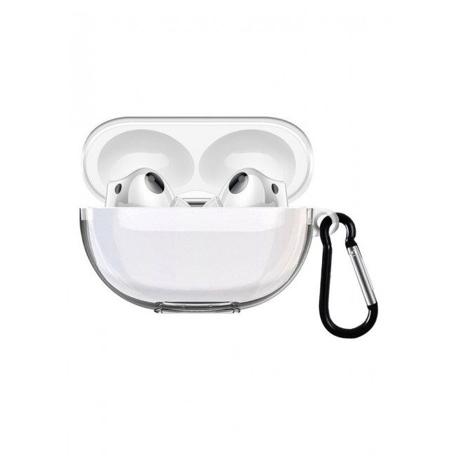MARGOUN Huawei Pro 2 Freebuds Case Earbuds Soft TPU Protective Crystal Clear Transparent Case Cover With Key Ring Clear