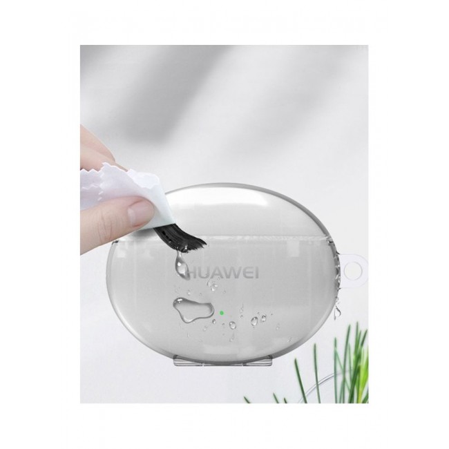MARGOUN Huawei 4i Freebuds Case Earbuds Soft TPU Protective Crystal Clear Transparent Case Cover With Key Ring Clear
