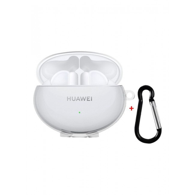 MARGOUN Huawei 4i Freebuds Case Earbuds Soft TPU Protective Crystal Clear Transparent Case Cover With Key Ring Clear