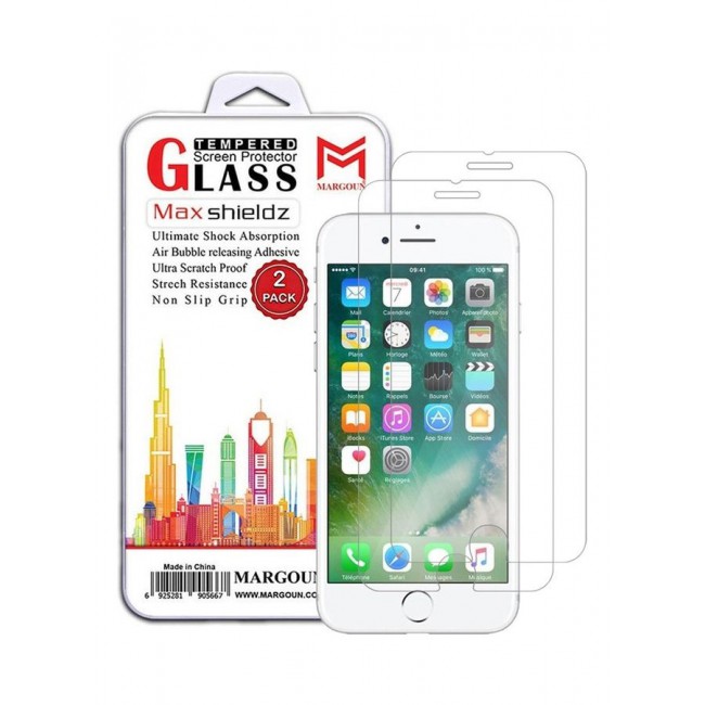 MARGOUN 2 Pack For Apple Iphone 8 And 7 Tempered Glass Screen Protector Anti Scratch Bubble Free Clear