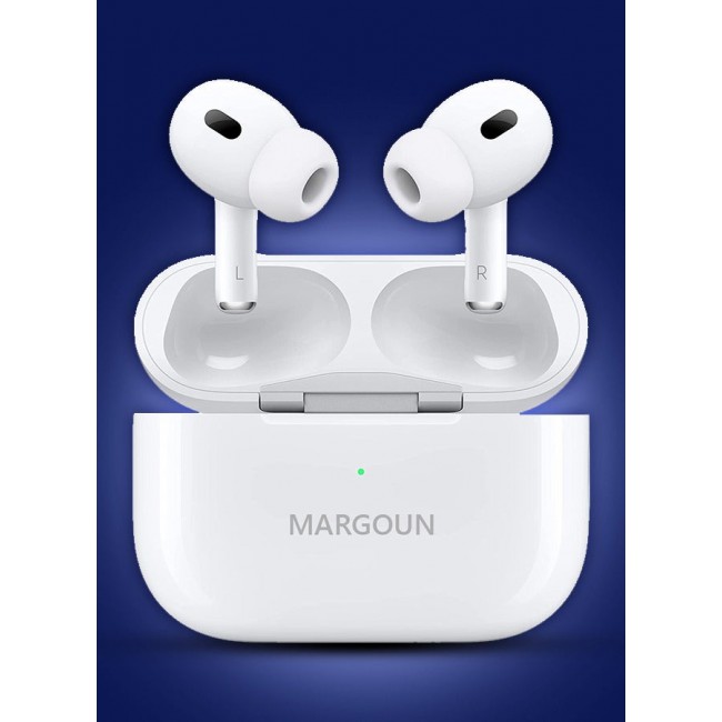 MARGOUN Pro 2 Wireless Earbuds Active Noise Cancelling Headphones Wireless Bluetooth 5.2 With Microphone Charging Case 30H Playtime In-Ear Hi-Fi Stereo Waterproof Headsets White