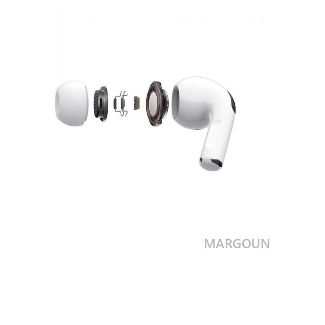 MARGOUN Pro 2 Wireless Earbuds Active Noise Cancelling Headphones Wireless Bluetooth 5.2 With Microphone Charging Case 30H Playtime In-Ear Hi-Fi Stereo Waterproof Headsets White