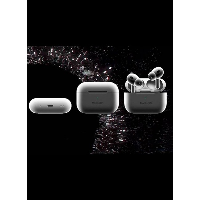 MARGOUN Pro 2 Wireless Earbuds Active Noise Cancelling Headphones Wireless Bluetooth 5.2 With Microphone Charging Case 30H Playtime In-Ear Hi-Fi Stereo Waterproof Headsets White