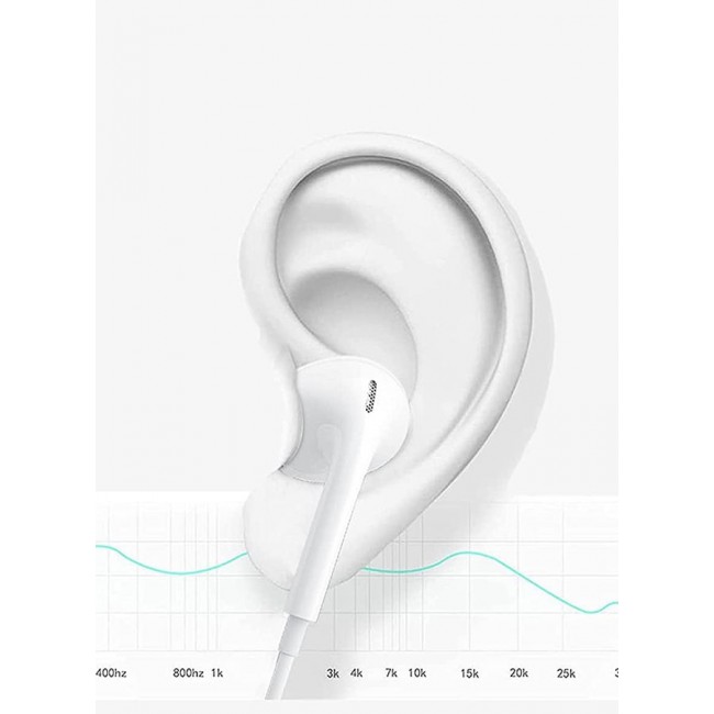 MARGOUN Wired Headphone For Apple Type C Wired iPhone Headphones In-Ear Built-In Microphone And Volume Control Compatible With iPhone Series 15 White