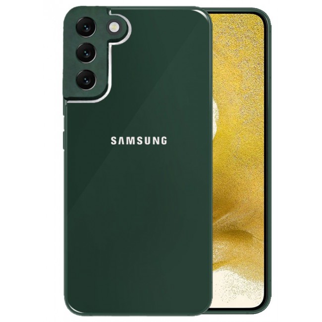 MARGOUN Samsung Galaxy S22 Electroplated Hard Glossy Case Camera Protection Shockproof Anti Fall Case Green