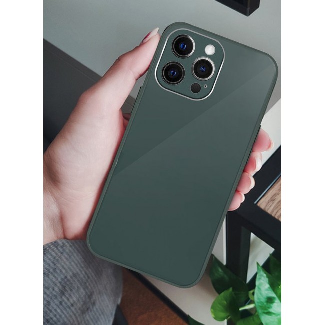 MARGOUN Electroplated Case Cover for Apple iPhone 13 Pro Max Hard Glossy Case Camera Protection Shockproof Anti Fall Case - Green