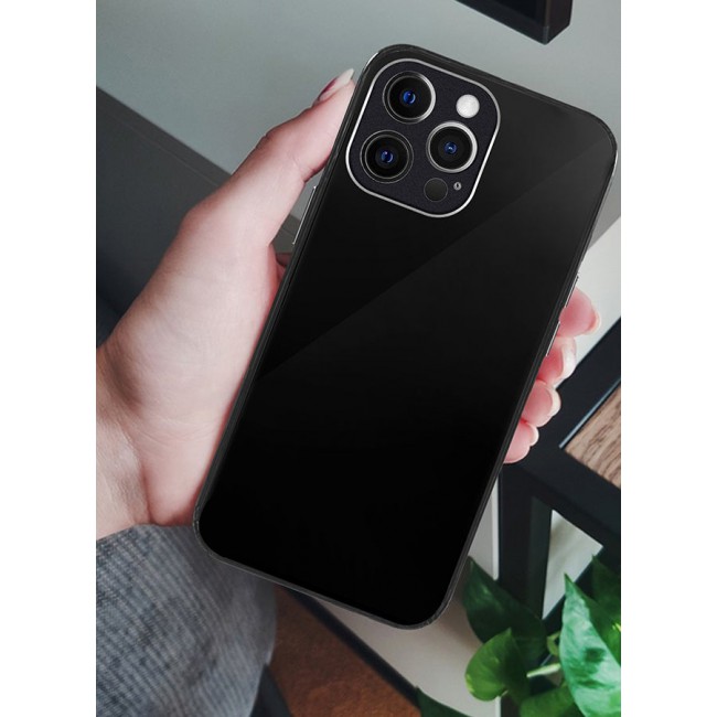 MARGOUN Electroplated Case Cover for Apple iPhone 12 Pro, Hard Glossy Case Camera Protection Shockproof Anti Fall Case - Black