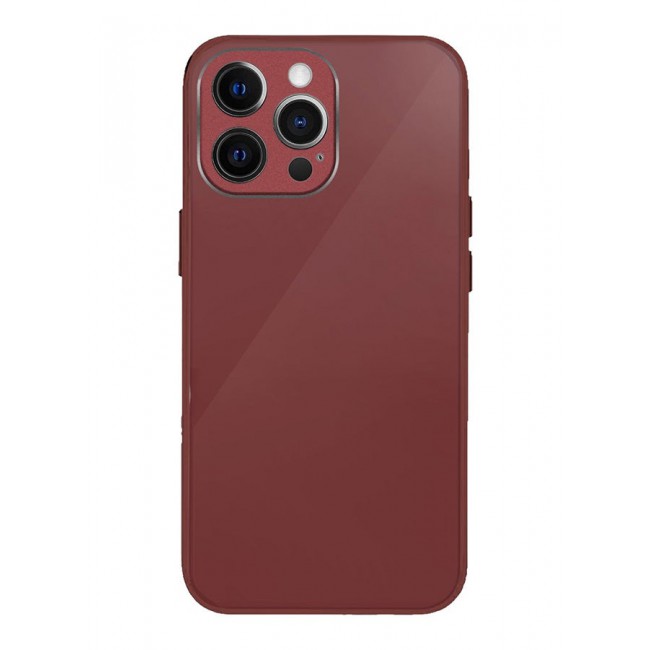 MARGOUN Electroplated Case Cover for Apple iPhone 12 Pro, Hard Glossy Case Camera Protection Shockproof Anti Fall Case - Red