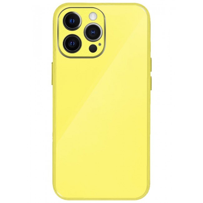 MARGOUN Electroplated Case Cover For Apple Iphone 12 Pro, Hard Glossy Case Camera Protection Shockproof Anti Fall Case Yellow