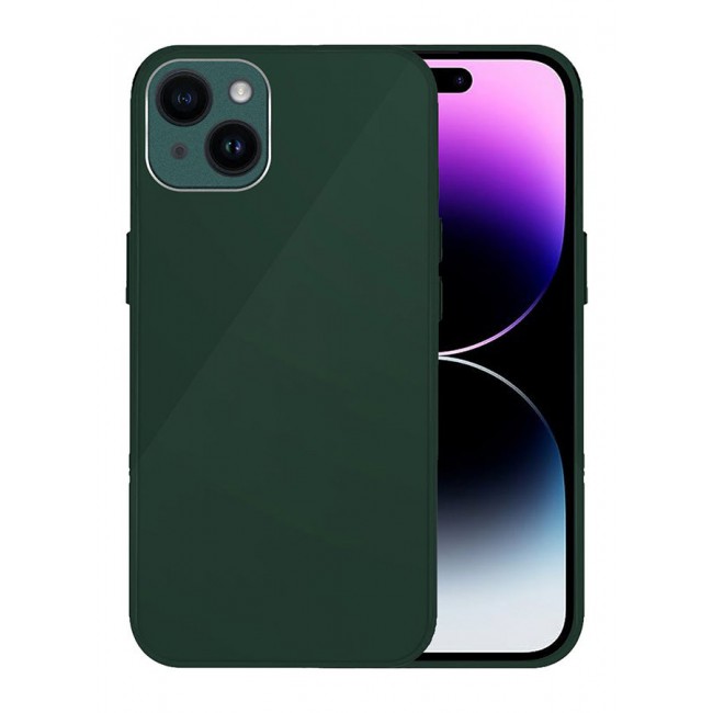 MARGOUN Electroplated Case Cover for Apple iPhone 14 Plus, Hard Glossy Case Camera Protection Shockproof Anti Fall Case - Green