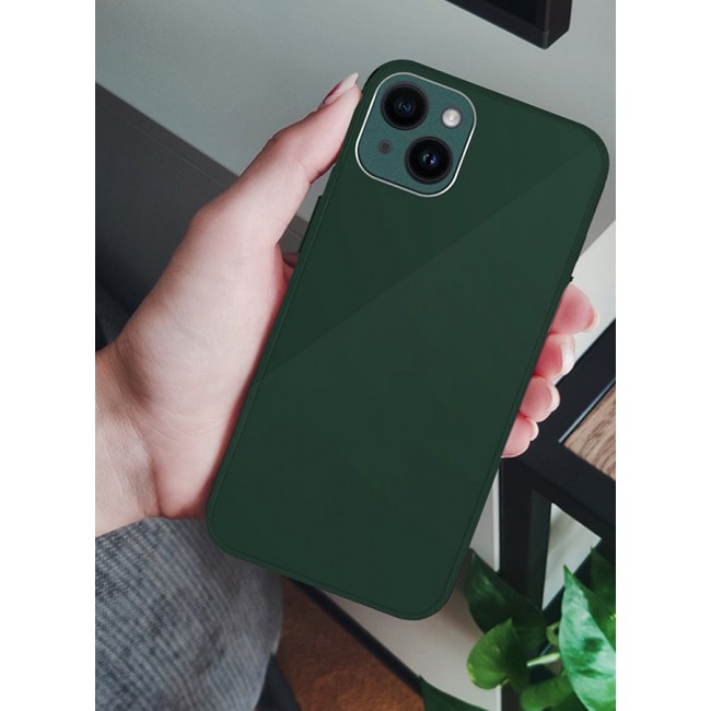 MARGOUN Electroplated Case Cover for Apple iPhone 14 Plus, Hard Glossy Case Camera Protection Shockproof Anti Fall Case - Green