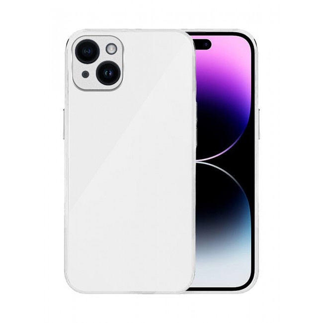 MARGOUN Electroplated Case Cover for Apple iPhone 14 Plus, Hard Glossy Case Camera Protection Shockproof Anti Fall Case - White